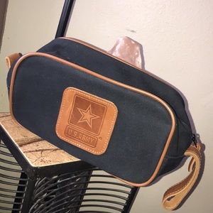 Canvas Leather Army Bag Toiletry Unisex